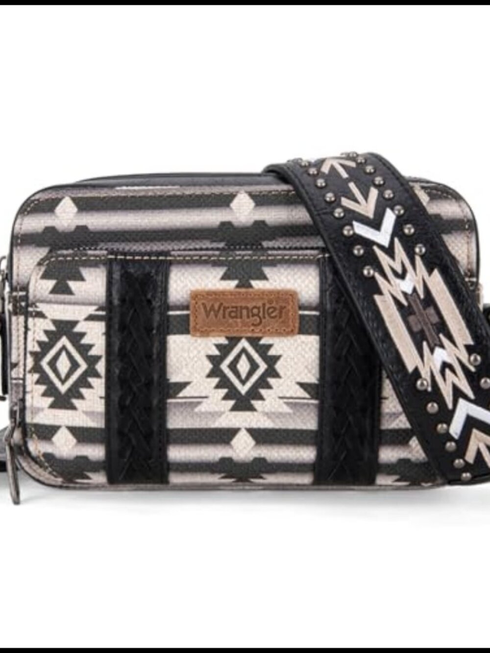 Wrangler Crossbody Bag Women Aztec Canvas Small Multi Pocket Purse